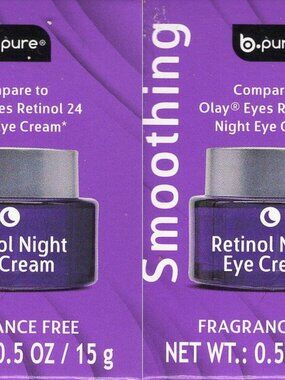 B Pure Smoothing Retinol Night Eye Cream (Set of 2)